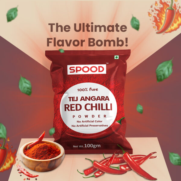 Tej Angara Red Chilli Powder 100 Gram - Image 7