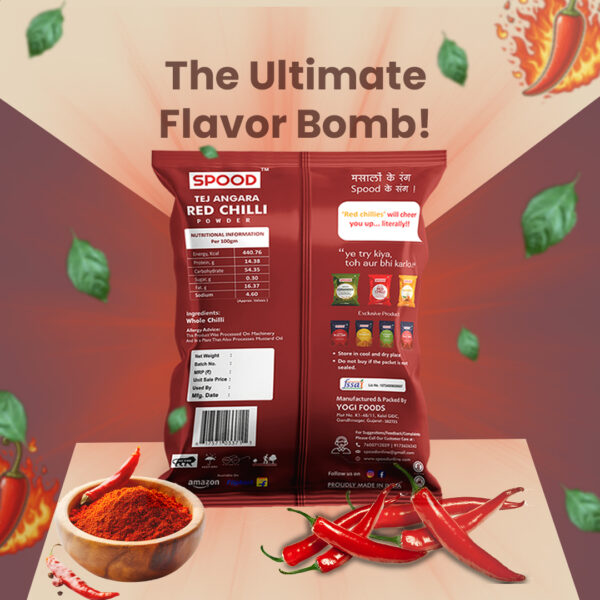 Tej Angara Red Chilli Powder 100 Gram - Image 8